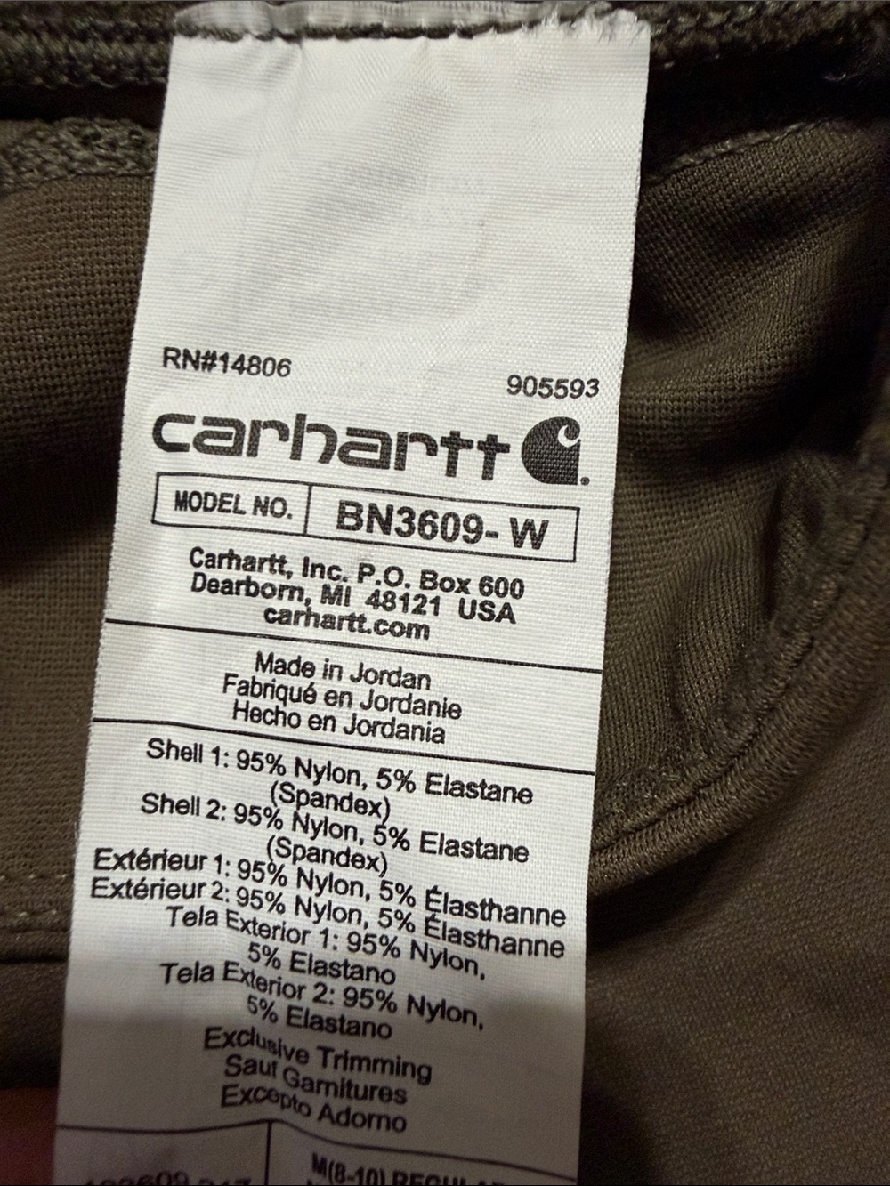 Carhartt Fitted Pull On Utility Pants Green Medium Work - Picture 6 of 7